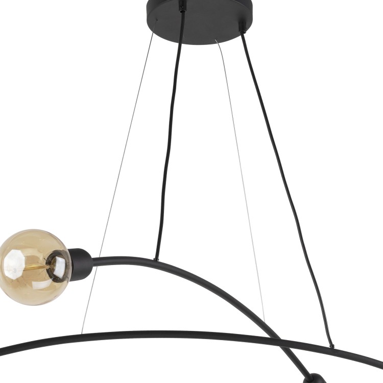 HELIX BLACK Lampa wisząca 4 2724 TK Lighting Czarny