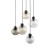 CUBUS Lampa wisząca 6 PŁ 2164 TK Lighting Czarny Transparentny, Szary, Bursztynowy