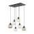 CUBUS Lampa wisząca 6 PŁ 2164 TK Lighting Czarny Transparentny, Szary, Bursztynowy