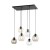 CUBUS Lampa wisząca 6 PŁ 2164 TK Lighting Czarny Transparentny, Szary, Bursztynowy