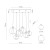 CUBUS Lampa wisząca 6 PŁ 2164 TK Lighting Czarny Transparentny, Szary, Bursztynowy