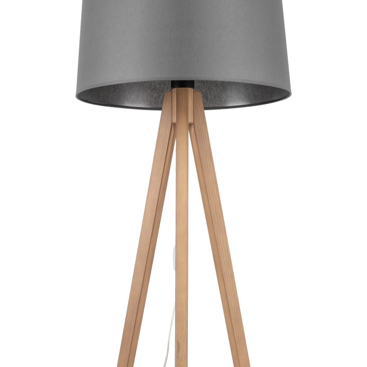 WALZ GRAY Lampa podłogowa 1 PŁ FSC 100%, SA-COC-006060 5046 TK Lighting Sosna Grafitowy