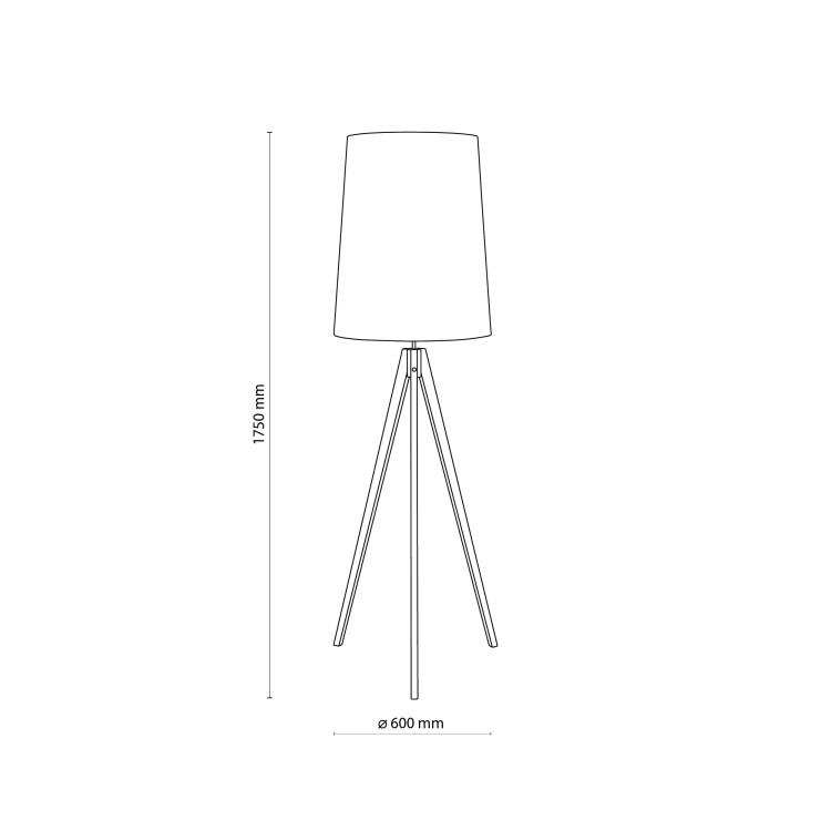 WALZ GRAY Lampa podłogowa 1 PŁ FSC 100%, SA-COC-006060 5046 TK Lighting Sosna Grafitowy