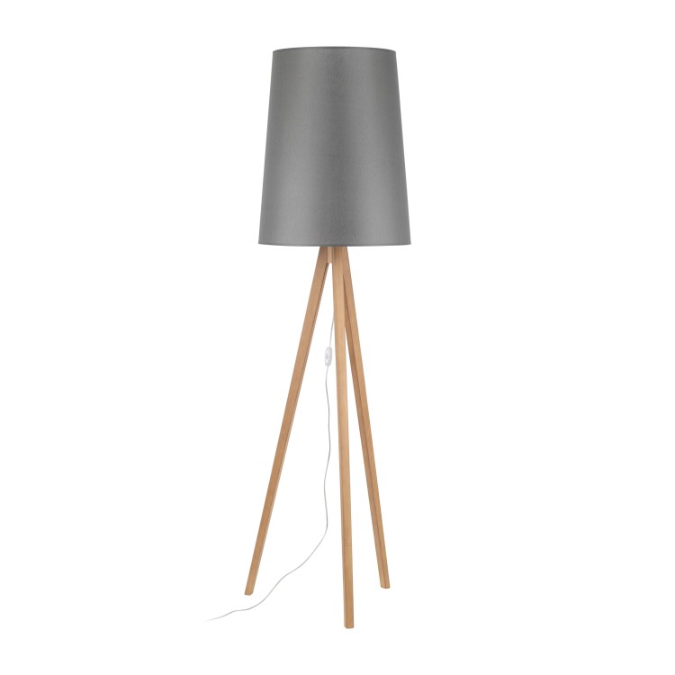 WALZ GRAY Lampa podłogowa 1 PŁ FSC 100%, SA-COC-006060 5046 TK Lighting Sosna Grafitowy