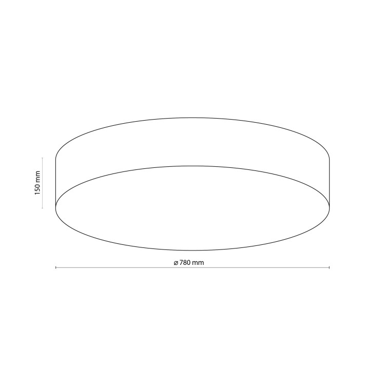RONDO BLACK Lampa sufitowa 6 780 4409 TK Lighting Biały Czarny, Biały