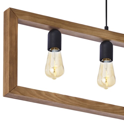 METRO Lampa wisząca 4 PŁ FSC 100%, SA-COC-006060 4276 TK Lighting Sosna, Czarny