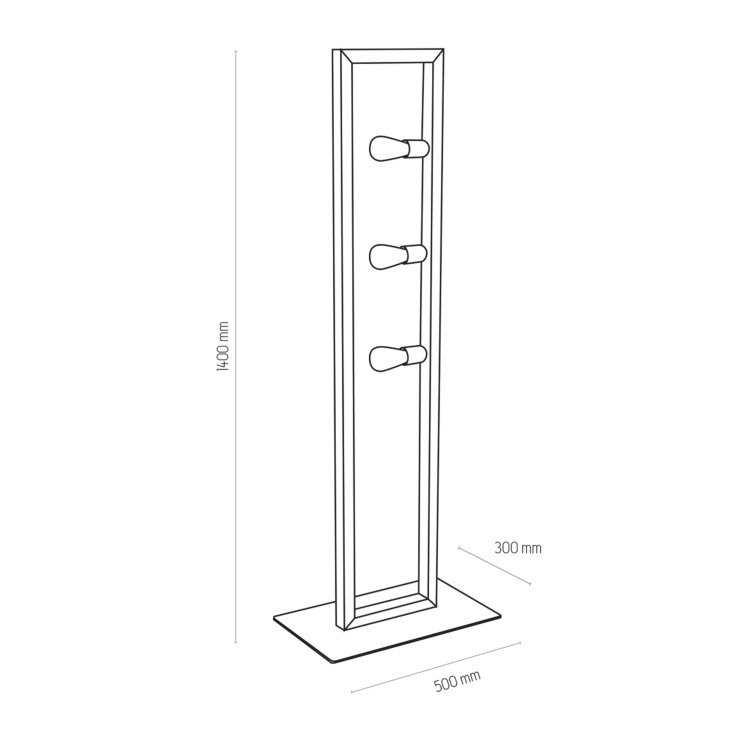 METRO Lampa podłogowa 3 PŁ 5022 TK Lighting Sosna, Czarny
