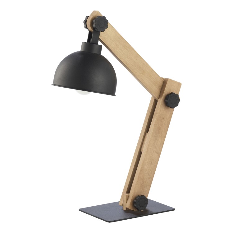 OSLO BLACK Lampka nocna 1 PŁ 5021 TK Lighting Sosna, Czarny Czarny