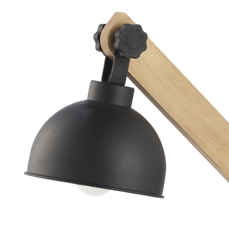 OSLO BLACK Lampka nocna 1 PŁ 5021 TK Lighting Sosna, Czarny Czarny