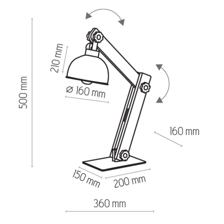 OSLO BLACK Lampka nocna 1 PŁ 5021 TK Lighting Sosna, Czarny Czarny