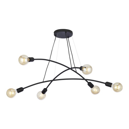 HELIX BLACK Lampa wisząca 6 2726 TK Lighting Czarny