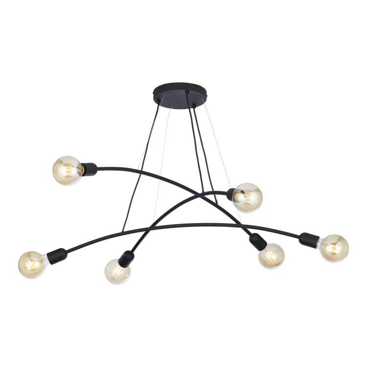 HELIX BLACK Lampa wisząca 6 2726 TK Lighting Czarny