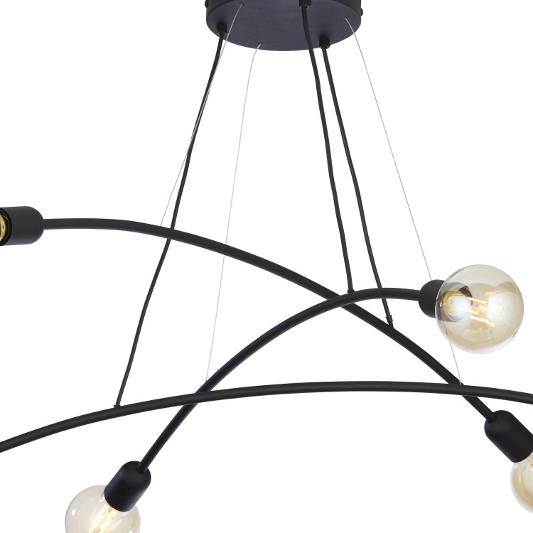 HELIX BLACK Lampa wisząca 6 2726 TK Lighting Czarny