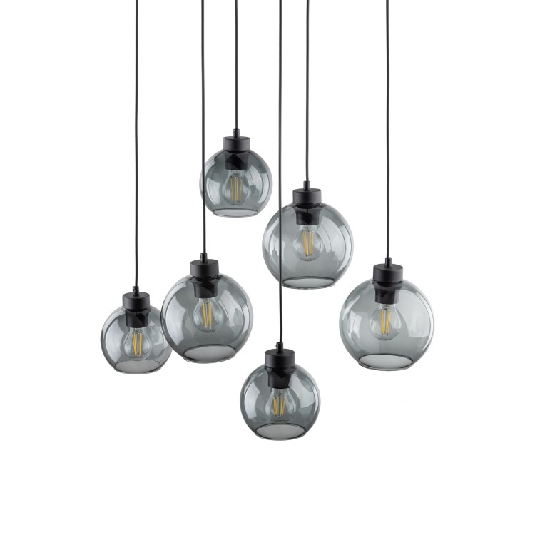 CUBUS GRAPHITE Lampa wisząca 6 2833 TK Lighting Czarny Grafitowy