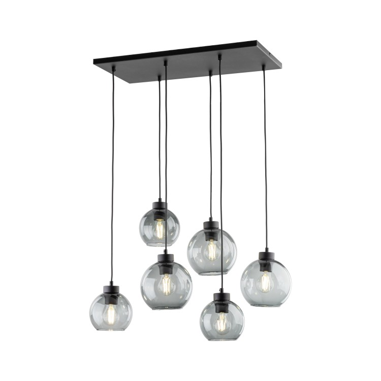 CUBUS GRAPHITE Lampa wisząca 6 2833 TK Lighting Czarny Grafitowy