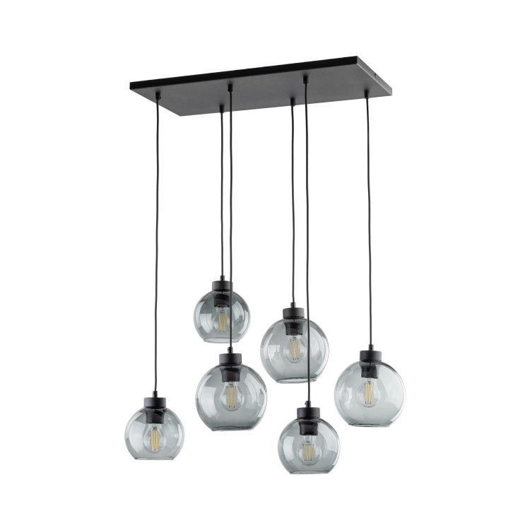 CUBUS GRAPHITE Lampa wisząca 6 2833 TK Lighting Czarny Grafitowy