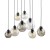 CUBUS Lampa wisząca 8 2834 TK Lighting Czarny Transparentny, Bursztynowy, Grafitowy