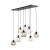 CUBUS Lampa wisząca 8 2834 TK Lighting Czarny Transparentny, Bursztynowy, Grafitowy