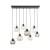 CUBUS Lampa wisząca 8 2834 TK Lighting Czarny Transparentny, Bursztynowy, Grafitowy