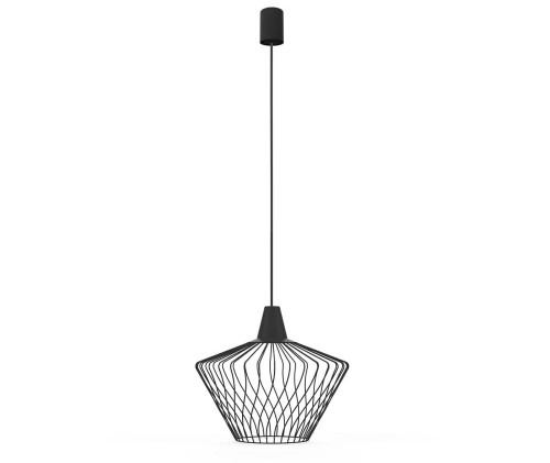 Lampa sufitowa wisząca Industrialna Loft WAVE S BLACK 8858 NOWODVORSKI Lighting E27 oświetleniowa żyrandol nowoczesna metal do Kuchni Jadalni nad stół blat wyspę czarny czarna zwis Inspiracje Premium