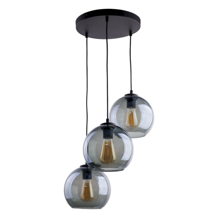CUBUS GRAPHITE Lampa wisząca 3 PŁ Koło 2819 TK Lighting Czarny Grafitowy