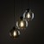 CUBUS Lampa wisząca 3 PŁOMIENNA 2831 TK Lighting Czarny Transparentny, Szary, Bursztynowy