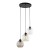CUBUS Lampa wisząca 3 PŁOMIENNA 2831 TK Lighting Czarny Transparentny, Szary, Bursztynowy