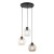 CUBUS Lampa wisząca 3 PŁOMIENNA 2831 TK Lighting Czarny Transparentny, Szary, Bursztynowy