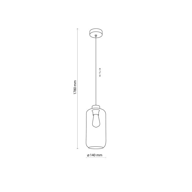 MARCO GRAPHITE Lampa wisząca 1 PŁ 2077 TK Lighting Czarny Grafitowy