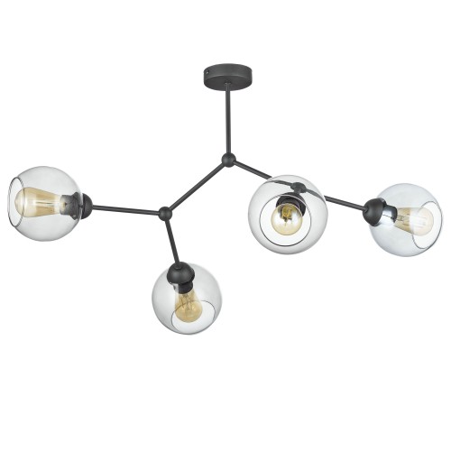 FAIRY Lampa sufitowa 4 PŁ CZARNA 2730 TK Lighting Czarny Grafitowy