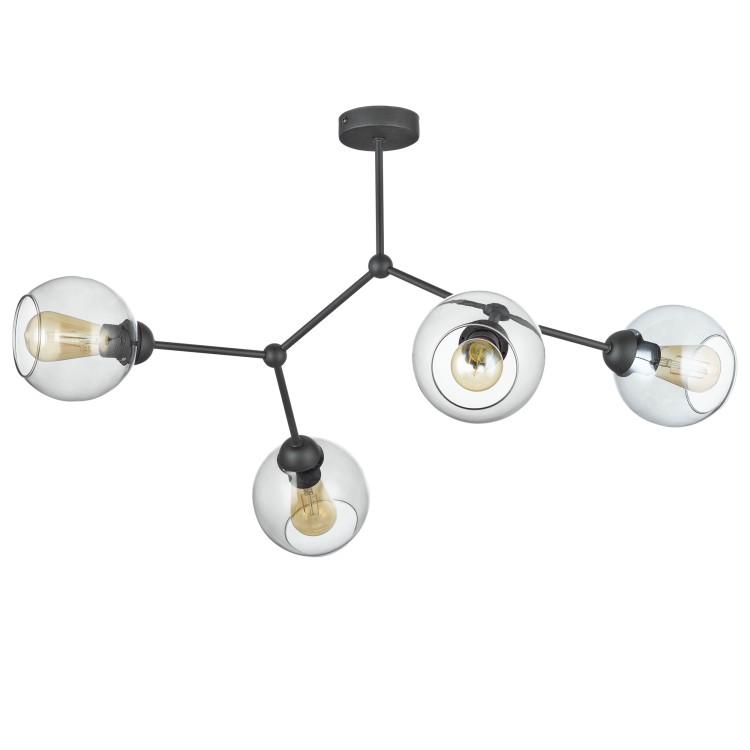 FAIRY Lampa sufitowa 4 PŁ CZARNA 2730 TK Lighting Czarny Grafitowy