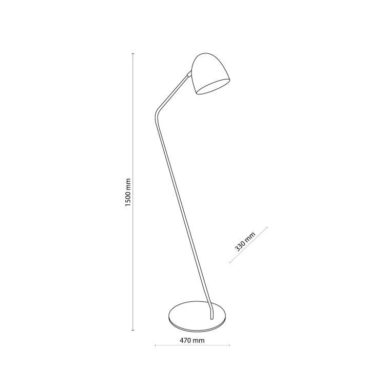SOHO BLACK Lampa.podłogowa 1 5037 TK Lighting Czarny Czarny
