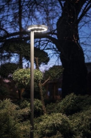 Lampa zewnętrzna Latarnia stojąca POLE LED I 9185 NOWODVORSKI Lighting 20W nowoczesna oprawa oświetleniowa ogrodowa parkingowa parkowa uliczna chodnikowa do alejki masztowa grafitowa szara pojedyncza Inspiracje Premium