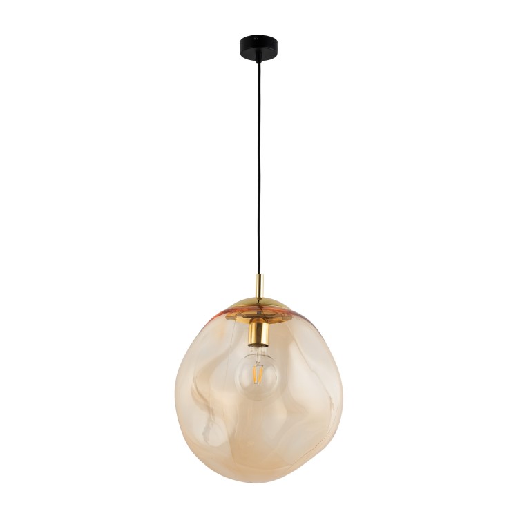SOL AMBER Lampa wisząca 1 PŁ 4261 TK Lighting Złoty, Czarny Bursztynowy