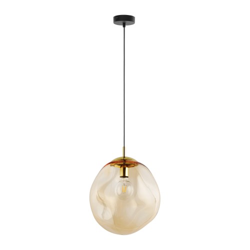 SOL AMBER Lampa wisząca 1 PŁ 4261 TK Lighting Złoty, Czarny Bursztynowy