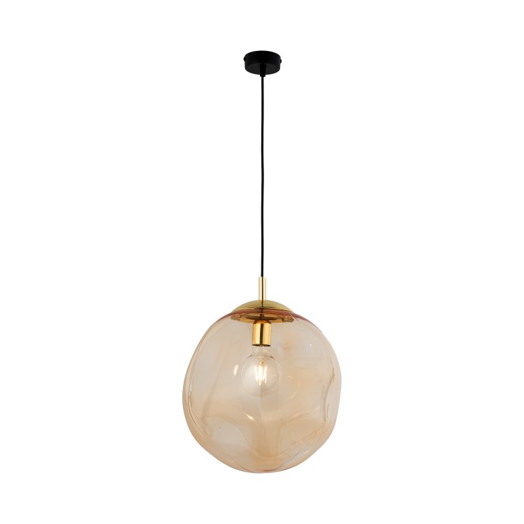SOL AMBER Lampa wisząca 1 PŁ 4261 TK Lighting Złoty, Czarny Bursztynowy