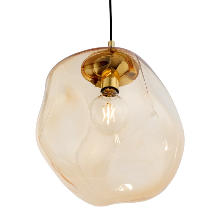 SOL AMBER Lampa wisząca 1 PŁ 4261 TK Lighting Złoty, Czarny Bursztynowy