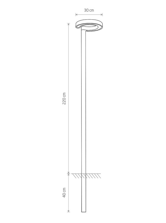 Lampa zewnętrzna Latarnia stojąca POLE LED I 9185 NOWODVORSKI Lighting 20W nowoczesna oprawa oświetleniowa ogrodowa parkingowa parkowa uliczna chodnikowa do alejki masztowa grafitowa szara pojedyncza Inspiracje Premium