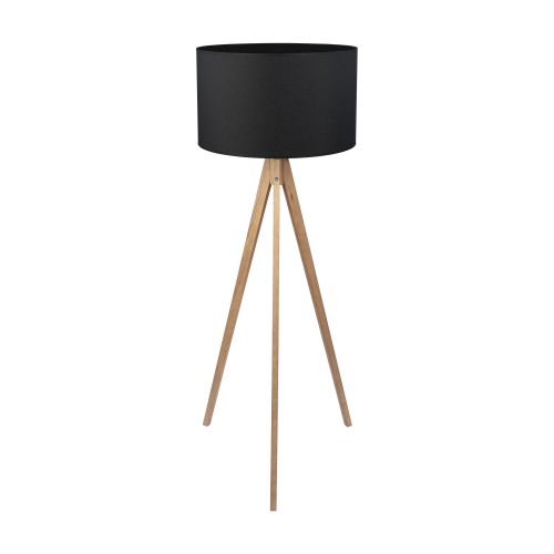 TREVISO BLACK Lampa podłogowa 1 PŁ FSC 100%, SA-COC-006060 5039 TK Lighting Sosna Czarny