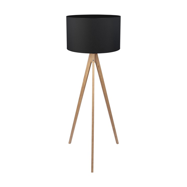 TREVISO BLACK Lampa podłogowa 1 PŁ FSC 100%, SA-COC-006060 5039 TK Lighting Sosna Czarny