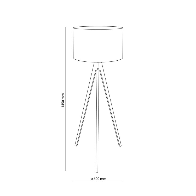 TREVISO BLACK Lampa podłogowa 1 PŁ FSC 100%, SA-COC-006060 5039 TK Lighting Sosna Czarny