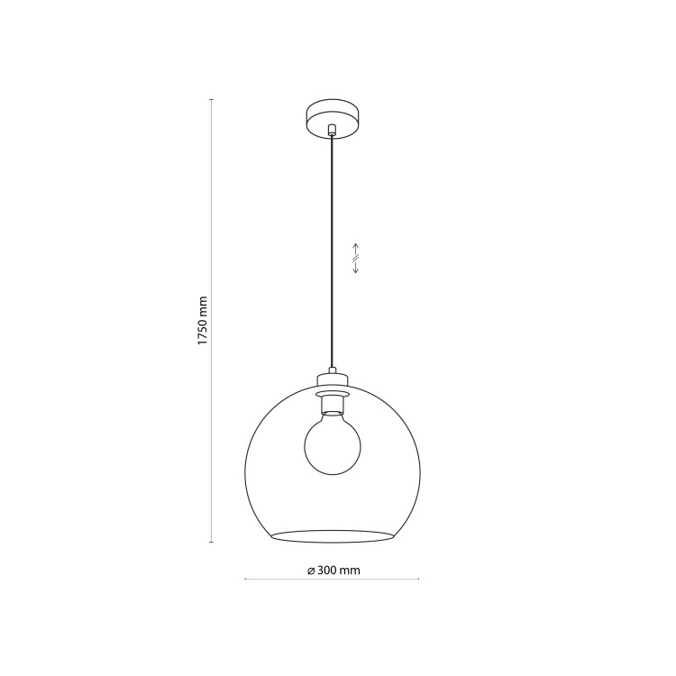 CUBUS GRAPHITE Lampa wisząca 1 4292 TK Lighting Czarny Grafitowy