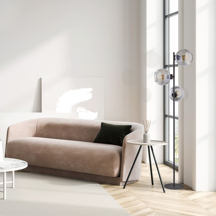 CUBUS GRAPHITE Lampa podłogowa 3 PŁ 5239 TK Lighting Czarny Grafitowy