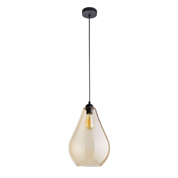 FUENTE Lampa wisząca 1 PŁ 4322 TK Lighting Czarny Bursztynowy