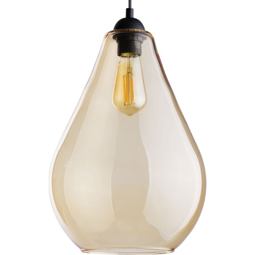 FUENTE Lampa wisząca 1 PŁ 4322 TK Lighting Czarny Bursztynowy