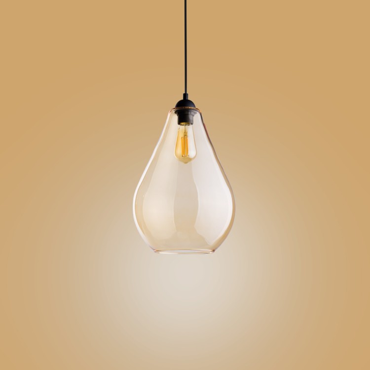 FUENTE Lampa wisząca 1 PŁ 4322 TK Lighting Czarny Bursztynowy