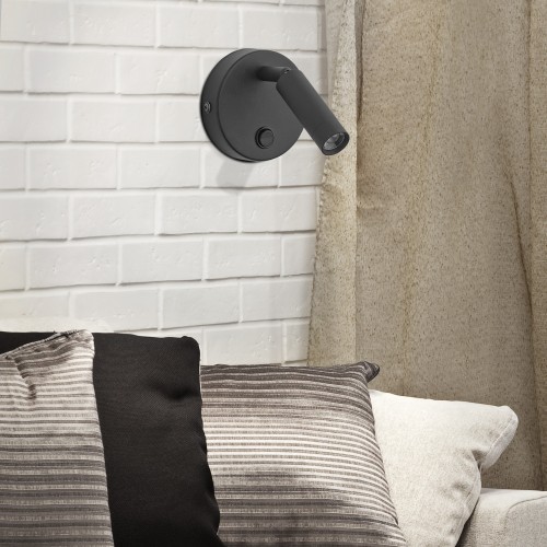 ENZO BLACK Kinkiet 1 PŁ G_9 4237 TK Lighting Czarny Czarny