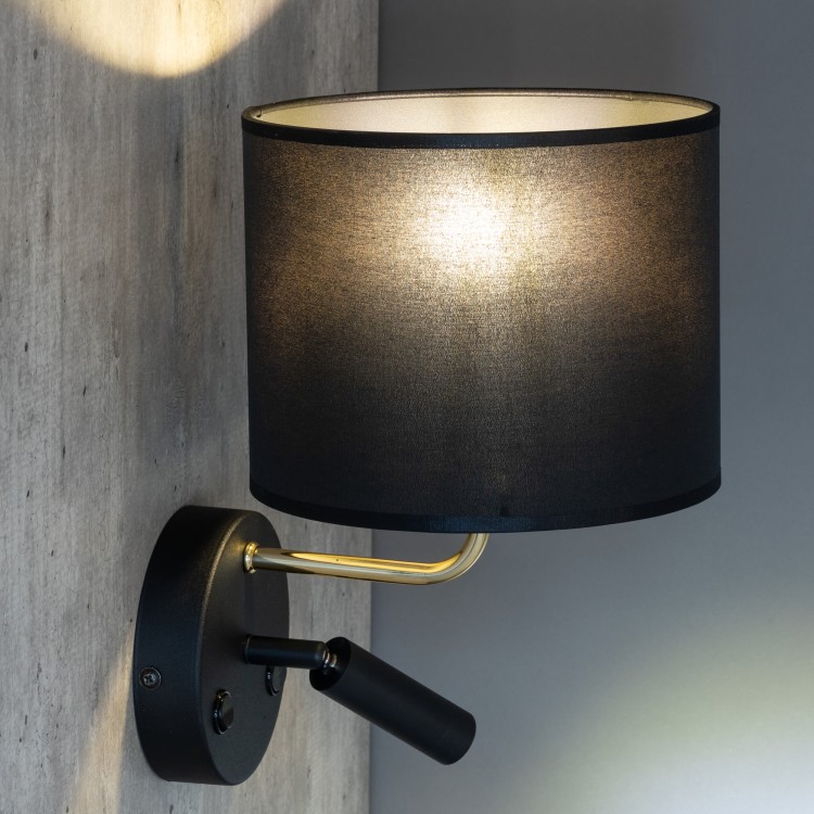 RICHI BLACK/GOLD Kinkiet 2 E27+ G9 4234 TK Lighting Złoty, Czarny Czarny
