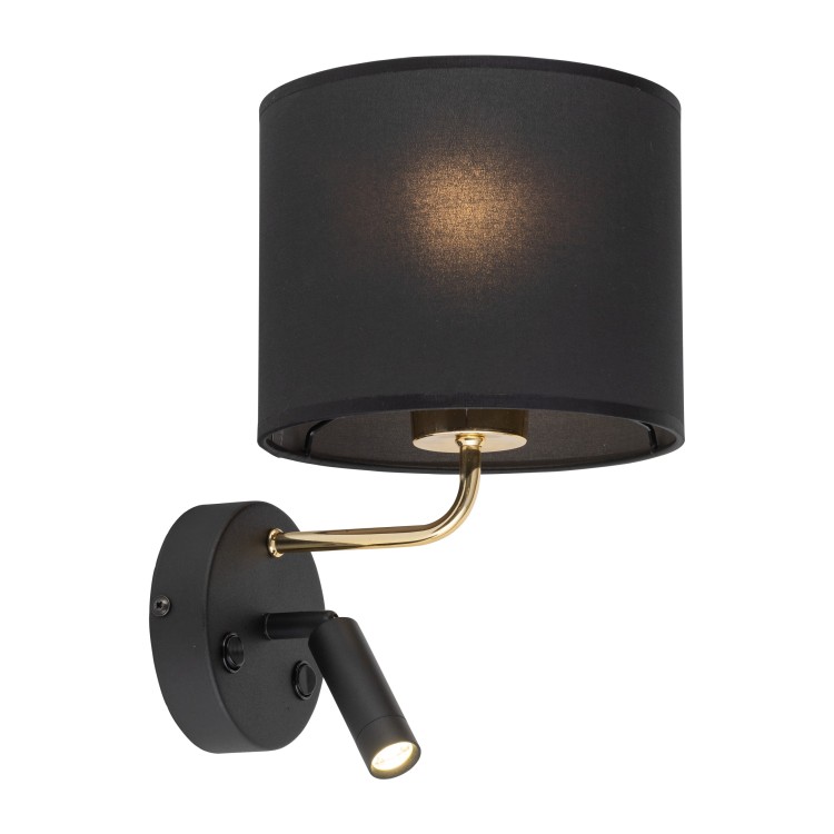 RICHI BLACK/GOLD Kinkiet 2 E27+ G9 4234 TK Lighting Złoty, Czarny Czarny