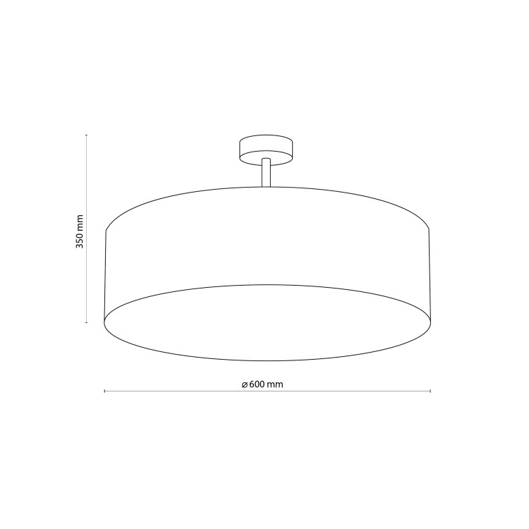 RONDO WHITE Lampa sufitowa 4 600 4242 TK Lighting Czarny Biały